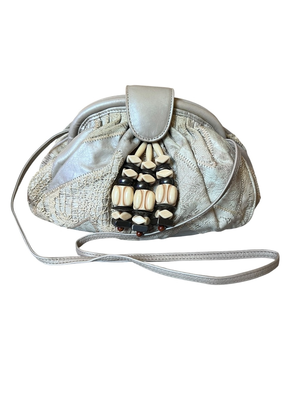 Vintage Brizzolari Italy Leather Patchwork Crossbody Bag
